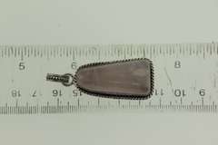 Silver-Tone Quartz Gemstone Pendant