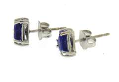 Graceful White Gold Tanzanite Stud Earrings