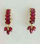 9.0 Carat Ruby Earrings in 14kt Gold