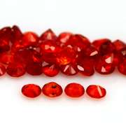 Excellent 6.35ct set of diamond cut red Imperial Sapphire