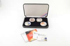 2008, 2009, 2014 Palau 5 Dollar & 2010 Tuvalu $1 1 Oz Silver Pf Set