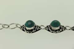 Silver-Tone Quartz Gemstone Bracelet