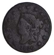 1826 Matron Head Large Cent - Circulated