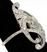 Glistening 0.83CTW Free Form Diamond Ring in Platinum