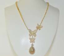 Fancy 18kt Opal & Gold Diamond Necklace
