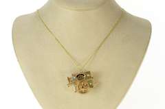 14K Yellow Gold Ornate Seed Pearl Calliope Music Box Charm/Pendant