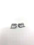 Unique Sterling Silver Earrings with White Gemstones