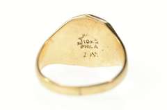 10K Yellow Gold Art Deco 1928 PHS Ornate Class Ring