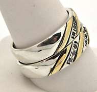 GOLD AND STERLING SILVER MATCHING BANDS.
