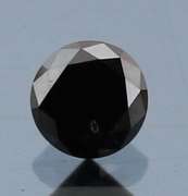 Very fine .54ct smooth cut Black Diamond solitaire