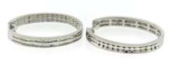 Dazzling White Gold 2cts Diamond Hoop Earrings
