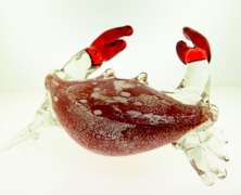 Hand Blown Art Glass Crab Scuplture