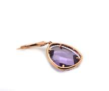 Fabulous 14kt YG Amethyst and Diamond Halo Dangle Earrings