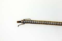 Vintage Sterling Silver Crystal Tennis Bracelet