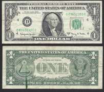 $1 19630A FRN Ink Smear on back