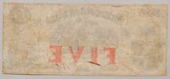 $ 5 Metropolitan Bank  Washington DC Feb 3 1854 Note
