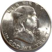 1952 S  Choice BU Key Date Franklin Half