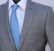 Designer Gray Color Slim Fit Suit, By Galante