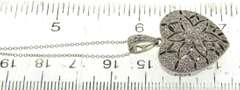 Charming White Gold Heart Locket Pendant on Chain