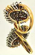 14K YELLOW GOLD LADIES DIAMOND RING WITH 4.5 CARATS OF DIAMONDS