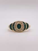 14kt Gold, Blue Sapphire & Diamond Ring