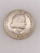 1893 SILVER COLOMBIAN HALF DOLLAR