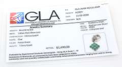 Gorgeous Natural Cluster Emerald Necklace in Sterling Silver