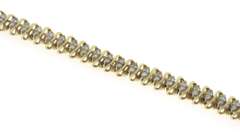 Popular Yellow Gold Diamond S Link Bracelet