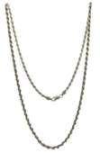 Italian Sterling Silver Rope Chain Necklace