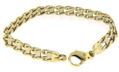 Outstanding Yellow Gold Railroad Bracelet