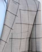 Stylish Windowpane Slim Fit Suit, By Galante