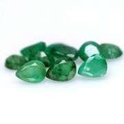 Rich emerald green 2.84ct 10pc emerald set