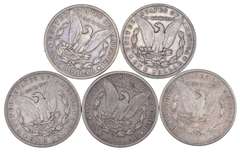 Lot (5) 1903-S Morgan Silver Dollars