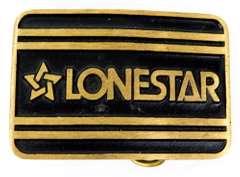 Lonestar Solid Brass Belt Buckle