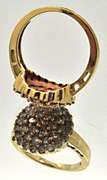 Ladies 14kt Gold Cocktail Diamond Cluster Ring