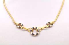Vintage 2ctw Sapphire & Diamond Necklace, 14k