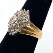 Dazzling 10kt Waterfall Diamond Ring