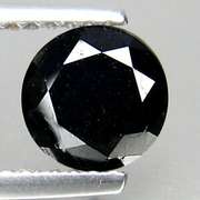 Very fine 1.26ct smooth cut Black Diamond solitaire
