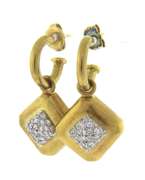 Divine 18kt Pave Diamond Dangle Drop Earrings