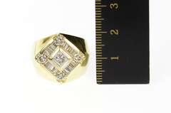 14K Yellow Gold 2.06 Ctw Squared Diamond Men's Statement Ring