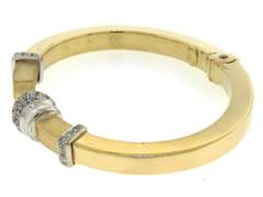Remarkable 18kt Biko CZ Bangle Bracelet