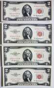 (4) Gem Crisp 1953A $2 Red Seal Notes-Consecutive!