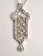 Stunning Diamond Pendant Necklace in 18K WG