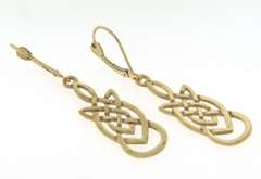 Beautiful Yellow Gold Celtic Knot Earrings