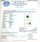 Charming Emerald & Diamond Ring in 18KT Yellow Gold