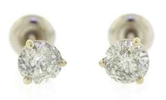 Dazzling 1.67cts Round Brilliant Cut Diamond Stud Earrings