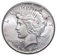 1927 Peace Silver Dollar