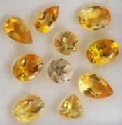 Glittering 9.35ct 10 piece assorted Citrine parcel