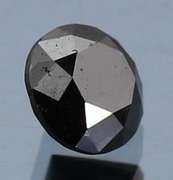 Very fine 1.12ct smooth cut Black Diamond solitaire