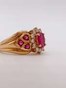 14kt Yellow Gold Ruby & Diamond Ring